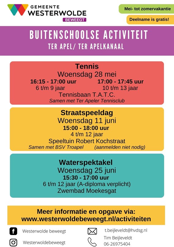 Flyer mei tot zomervakantie TA